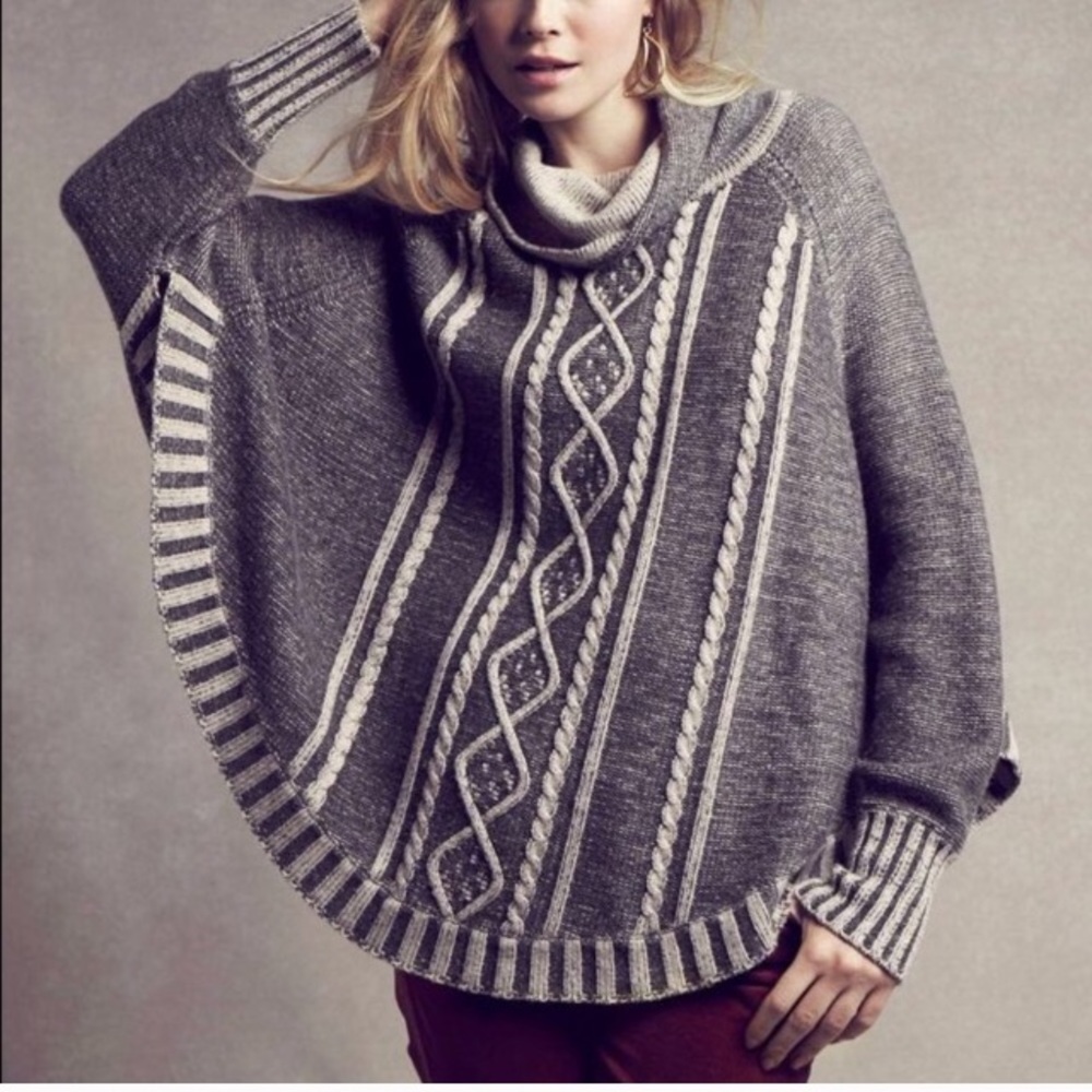 Anthropologie Yoon poncho sweater